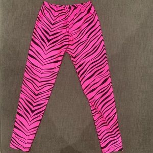 Pink zebra leggings